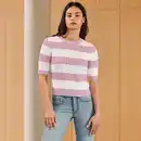 Bild 1 von Damen-Kurzarm-Pullover mit Zopfmuster