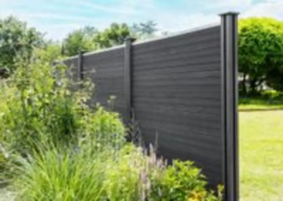 Bild 3 von WPC-Sichtschutzzaun CARACAS - 5x Element + 6x Pfosten - Anthrazit