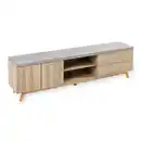 Bild 1 von TV-Schrank mit Schubladen und Push-Open-Funktion, ca. 200 x 39,5 x 53 cm – Betonoptik
