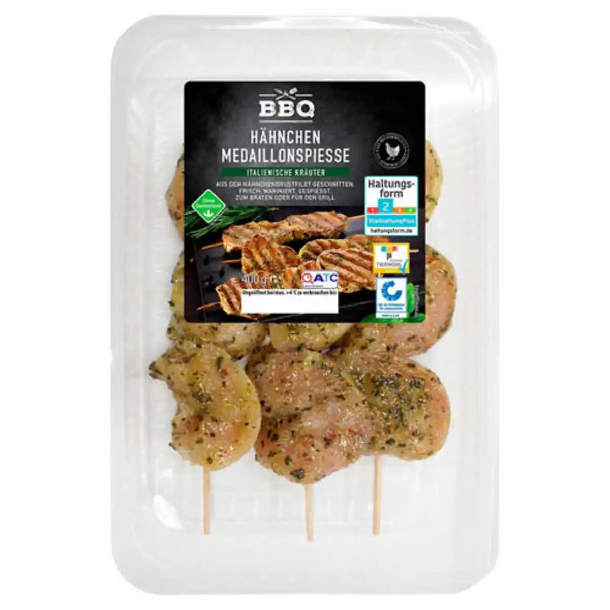 Bild 1 von BBQ Hähnchen-Medaillonspieß 400 g, Italienische Kräuter