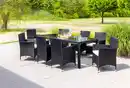 Bild 1 von 17tlg. Dining-Set VERA aus Polyrattan mit Glastisch inkl. Polsterauflagen