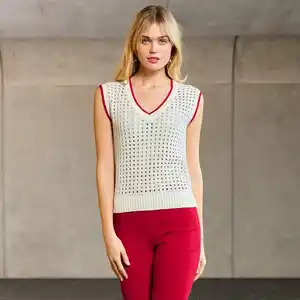 Damen-Pullunder mit V-Ausschnitt