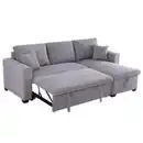 Bild 4 von Ecksofa mit Stauraum & Schlaffunktion, ca. 224 x 146 x 88 cm - Hellgrau