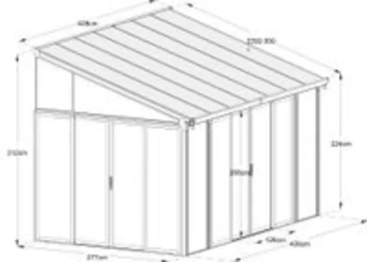 Bild 3 von Wintergarten aus Aluminium, ca. 292 x 428 x 312 cm - Weiß