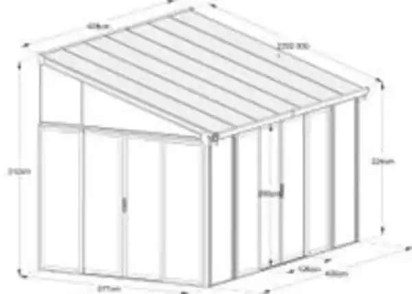 Bild 3 von Wintergarten aus Aluminium, ca. 292 x 428 x 312 cm - Weiß