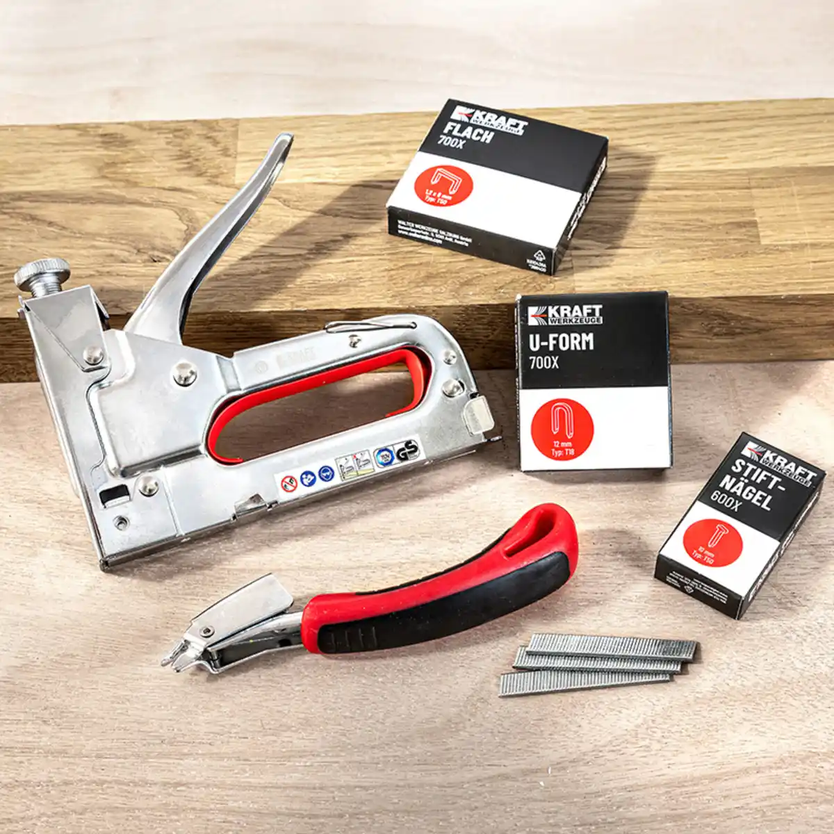 Bild 1 von Kraft Werkzeuge Handtacker-Set