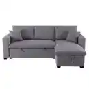 Bild 3 von Ecksofa mit Stauraum & Schlaffunktion, ca. 224 x 146 x 88 cm - Hellgrau