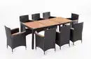 Bild 1 von 17tlg. Dining-Set VERA aus Polyrattan mit Holztisch inkl. Polsterauflagen