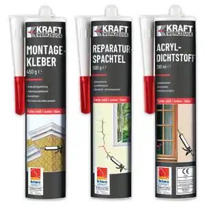 Kraft Werkzeuge Acryl-Dichtstoff / Montage-Kleber / Reparaturspachtel