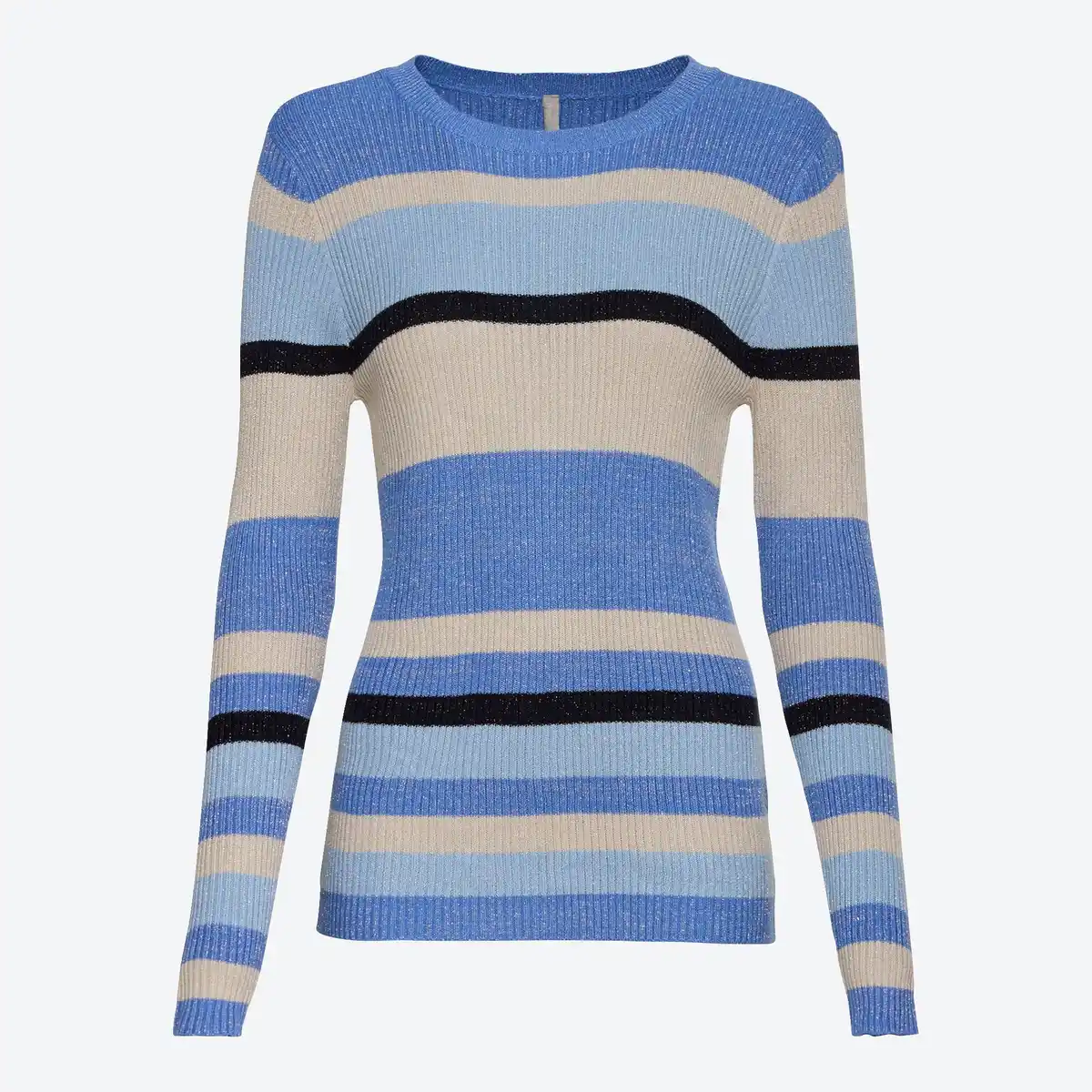 Bild 1 von Damen-Ringelpullover mit Lurex-Effektgarn