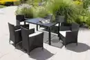 Bild 2 von 13tlg. Dining-Set VERA aus Polyrattan mit Glastisch inkl. Polsterauflagen
