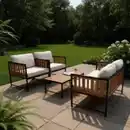 Bild 3 von 11 tlg. Outdoor Sitzgruppe aus Akazienholz - Beige
