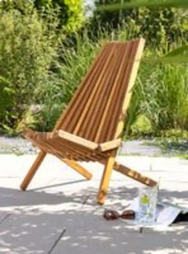 Bild 2 von Holzliegestuhl klappbar aus Akazie, ca. 56 x 74 x 85 cm