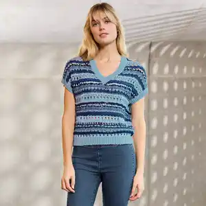 Damen-Pullunder in Strickstruktur