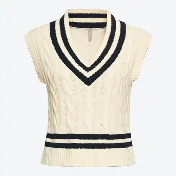 Bild 2 von Damen-Pullunder mit Zopfstrickmuster