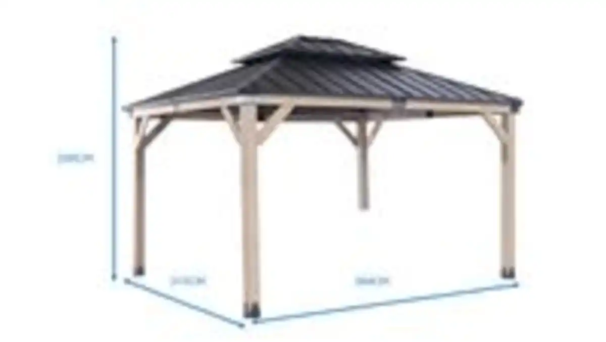 Bild 3 von Hardtop-Pavillon aus Zedernholz, ca. 310 x 364 x 290 cm