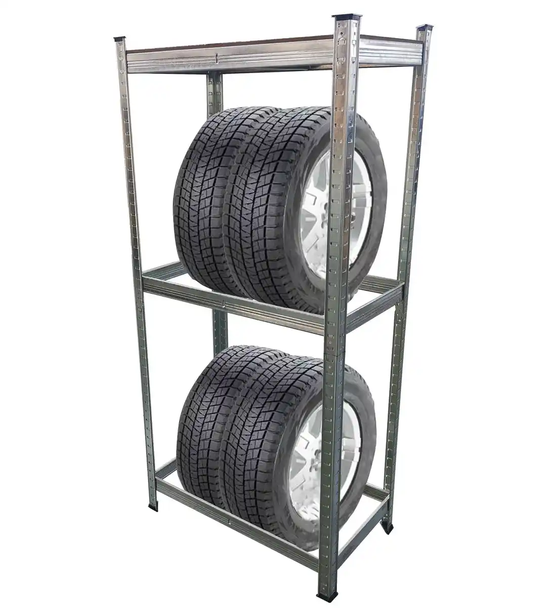 Bild 1 von Schwerlastregal, Reifenregal, bis 270kg belastbar für 4 Reifen, 150 x 70 x 40 cm