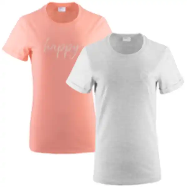 Bild 3 von T-Shirt mit Druck 2er-Set für Damen