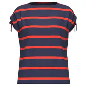 UP2FASHION WOMEN Damen Maritimes T-Shirt, Rote Streifen, M 40/42