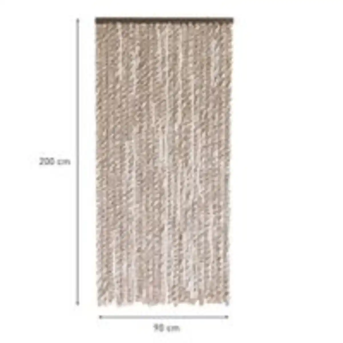 Bild 2 von Flauschvorhang 90x200cm beige-braun-weiß meliert, Fliegenschutz, Türvorhang Wohnwagen