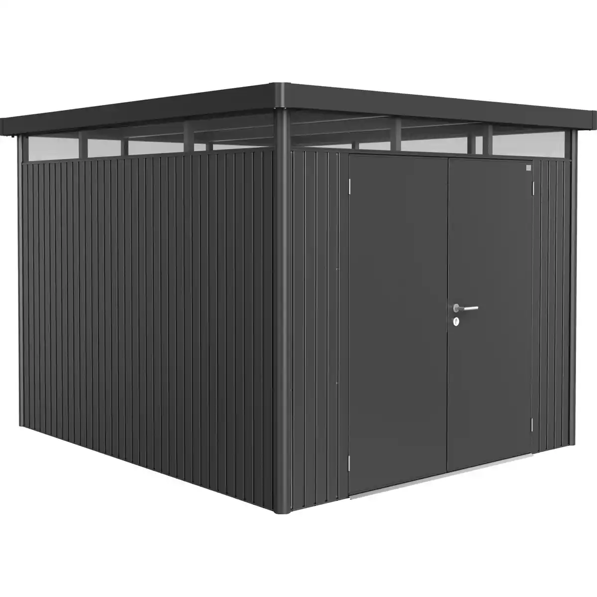 Bild 1 von Biohort Metall-Gerätehaus HighLine Dunkelgrau-Metallic 6,6 m² Doppeltür