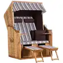 Bild 1 von Trendy by Devries Strandkorb Trend 10+ Dessin 741 Natur Akazie FSC®