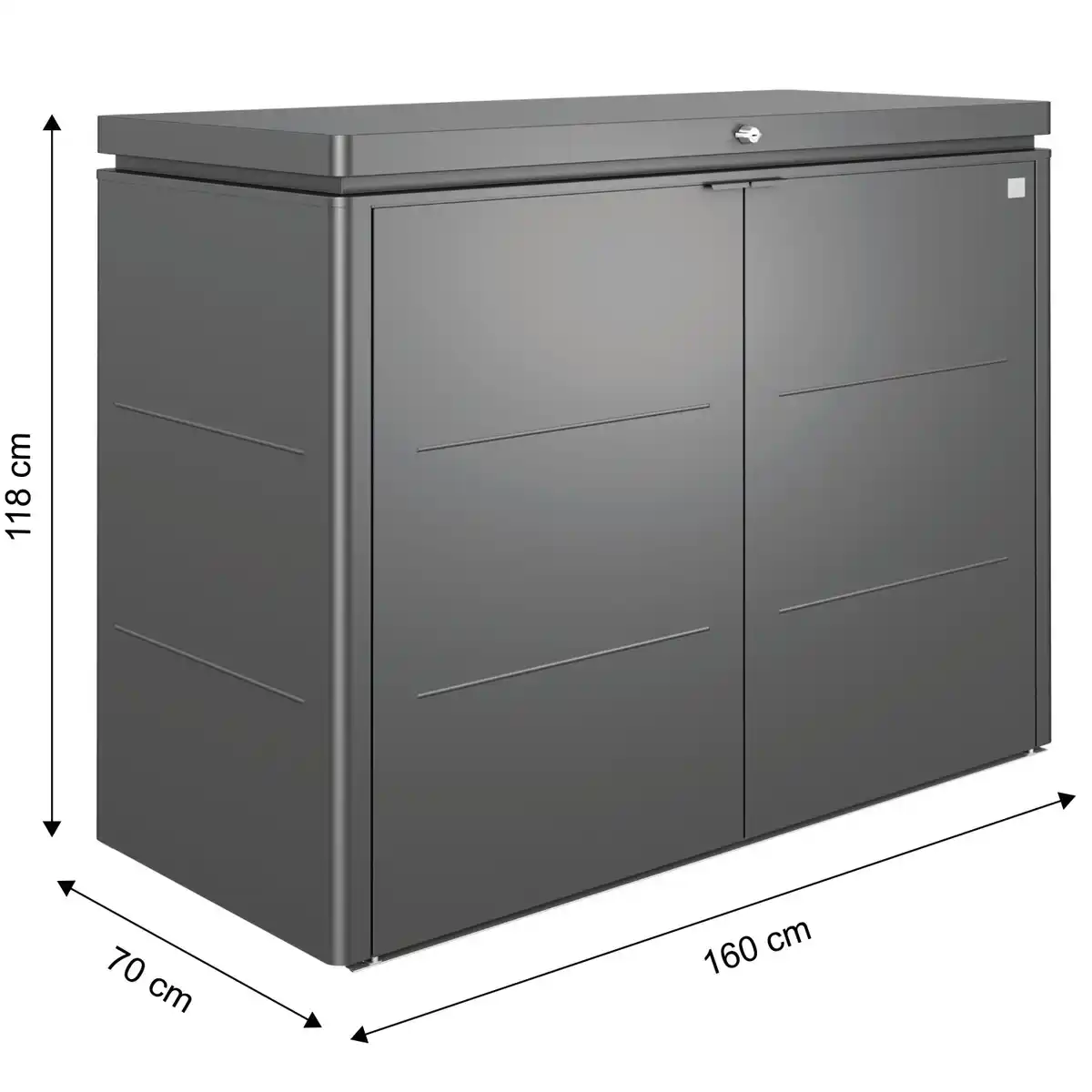 Bild 3 von Biohort Gartenbox HighBoard 160 Dunkelgrau-Metallic