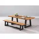 Bild 2 von Gartenbank Campione 220 x 40 cm Anthrazit/Teakholz FSC®