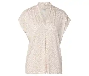 Bedrucktes Blusenshirt mit V-Ausschnitt