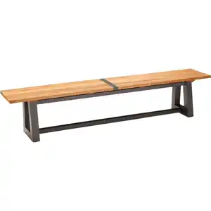 Gartenbank Campione 220 x 40 cm Anthrazit/Teakholz FSC®