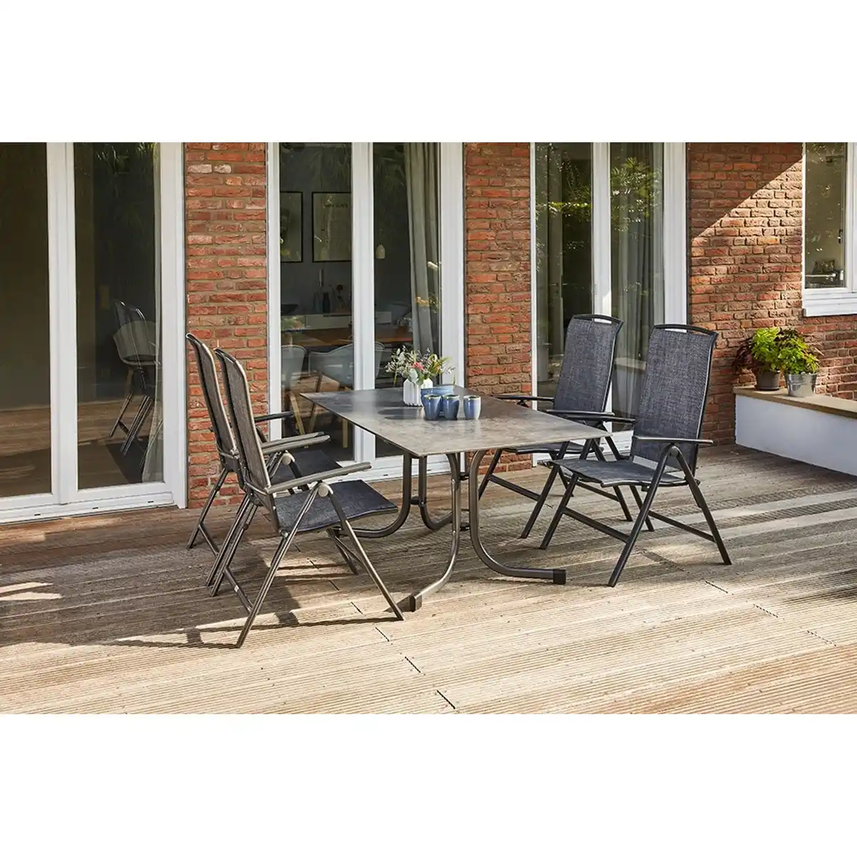 Bild 1 von Siena Garden Dining-Set Livorno 5-teilig 4 x Klappsessel 1 x Klapptisch