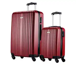 2 Slazenger Koffer, bordeauxrot