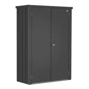 Biohort Terrassenschrank Romeo 181 cm x 132 cm x 57 cm Dunkelgrau-Metallic