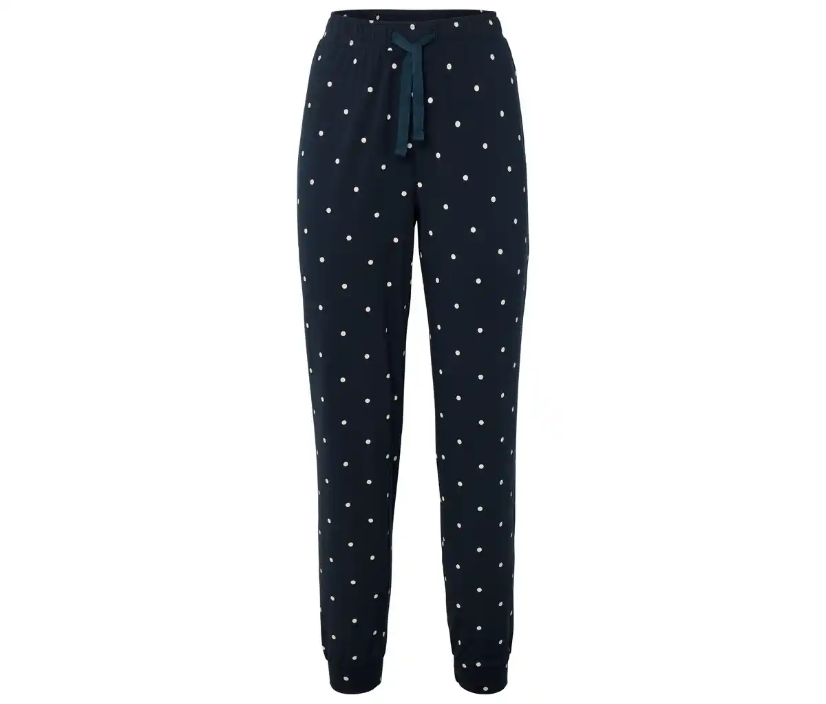Bild 1 von Pyjamahose, dunkelblau mit cremefarbenen Punkten