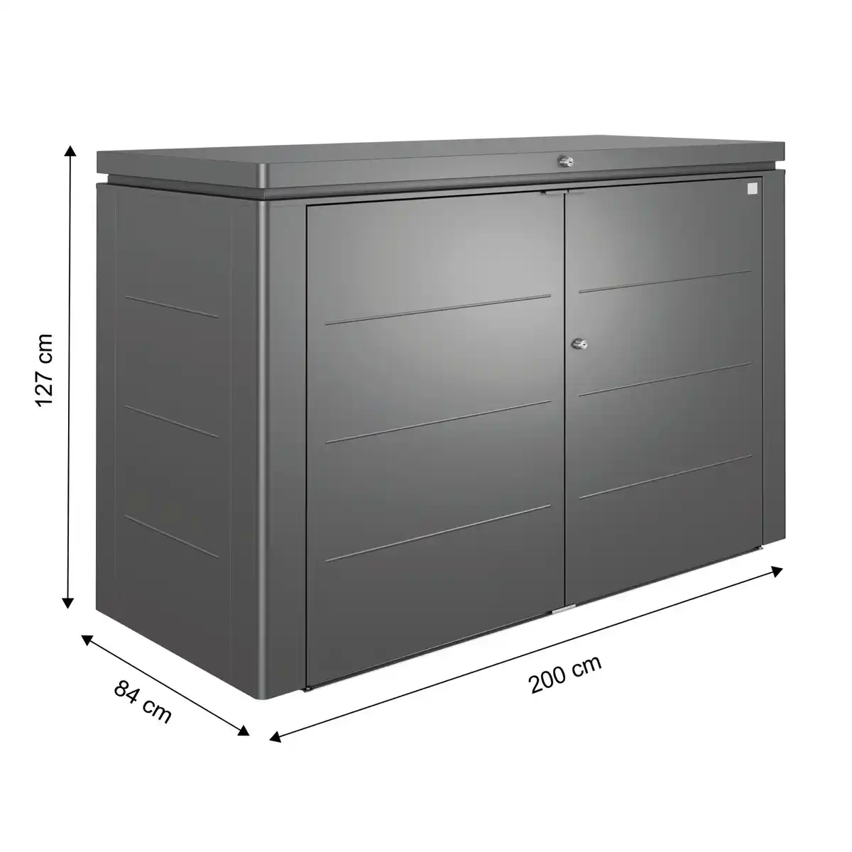 Bild 2 von Biohort Gartenbox HighBoard 200 Dunkelgrau-Metallic