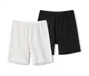 2 Radler-Shorts, schwarz und weiß