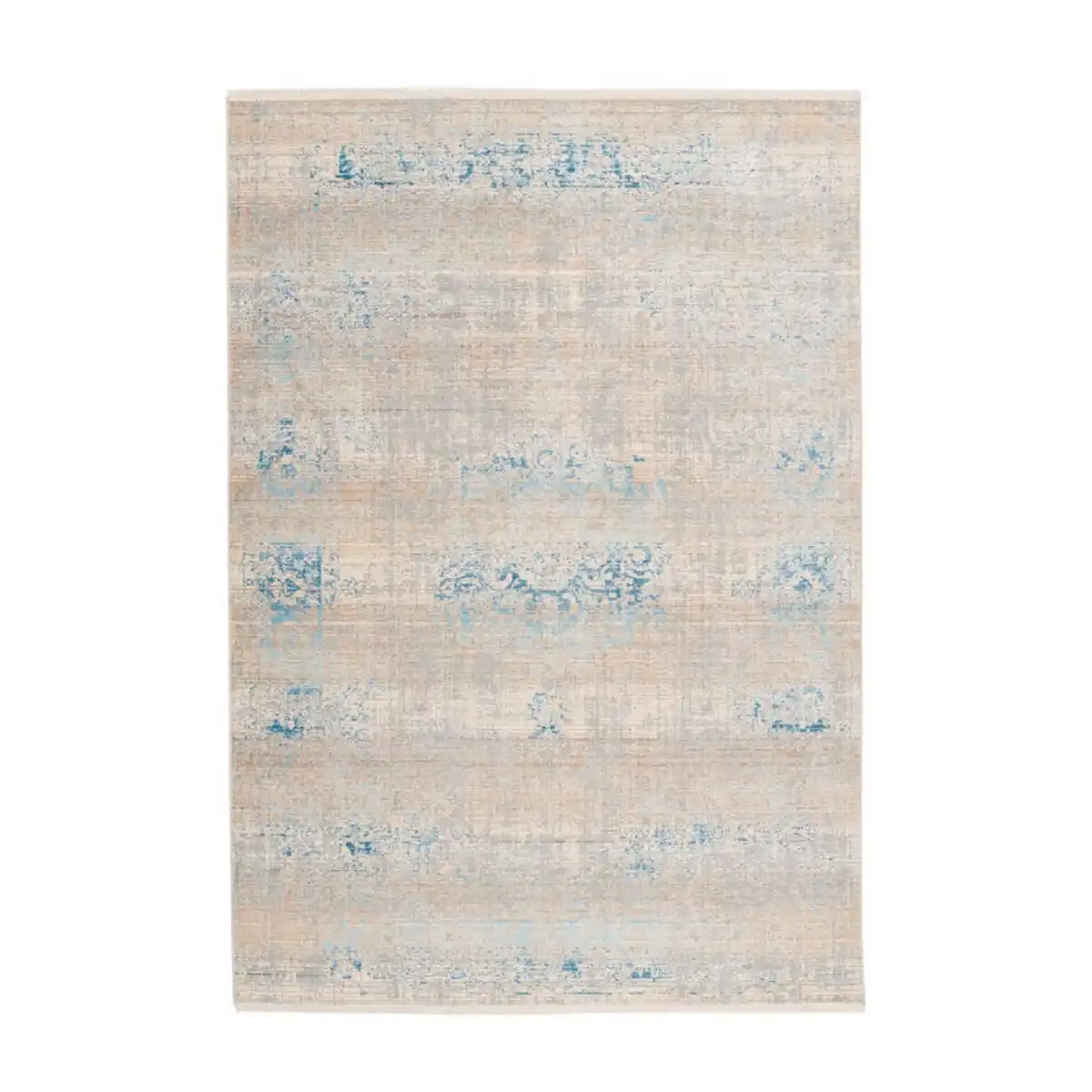Bild 1 von Novel Flachwebeteppich Baroque, Grau, Türkis, Textil, Vintage, rechteckig, 120x170 cm, pflegeleicht, Teppiche & Böden, Teppiche, Webteppiche