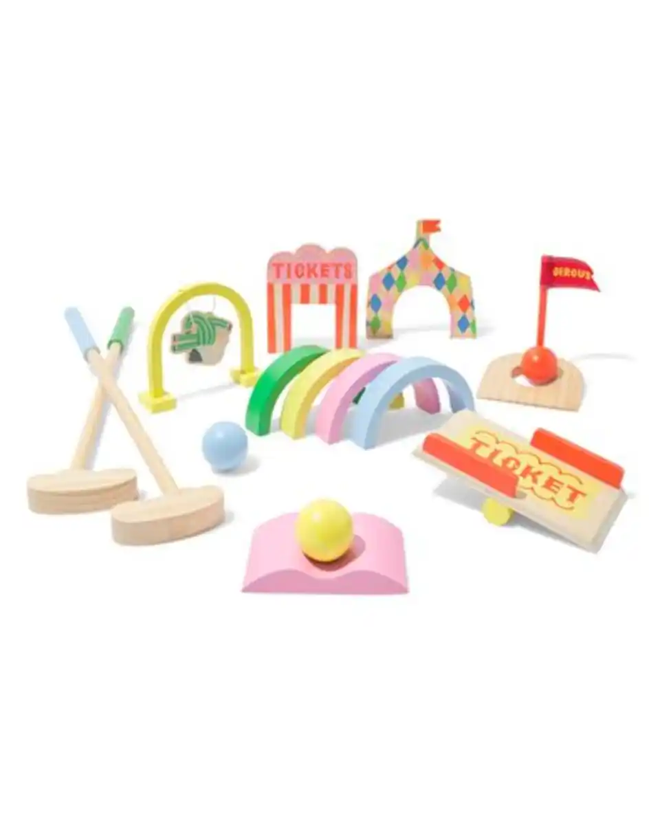 Bild 2 von Minigolf-Set aus Holz, Zirkusthema