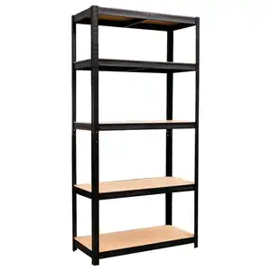 Xora Schwerlastregal, Schwarz, Metall, Holzwerkstoff, 90x180x40 cm, Freizeit, Heimwerken, Werkstatt, Schwerlastregale