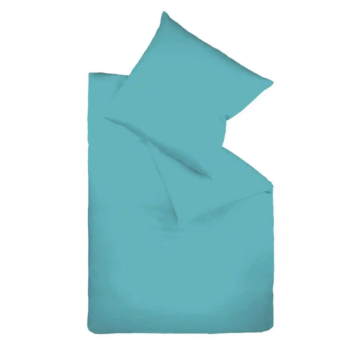 Bild 1 von Fleuresse Bettwäsche, Petrol, Textil, Uni, 155x200 cm, pflegeleicht, atmungsaktiv, hautfreundlich, weiche und anschmiegsame Oberfläche, edel glänzend, Schlaftextilien, Bettwäsche, Bettwäsche, Sa