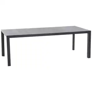 Siena Garden Gartentisch, Anthrazit, Graubraun, Metall, Keramik, rechteckig, eckig, 100x74x220 cm, lichtecht, rostfrei, UV-beständig, wetterbeständig, Gartenmöbel, Gartentische, Gartentische