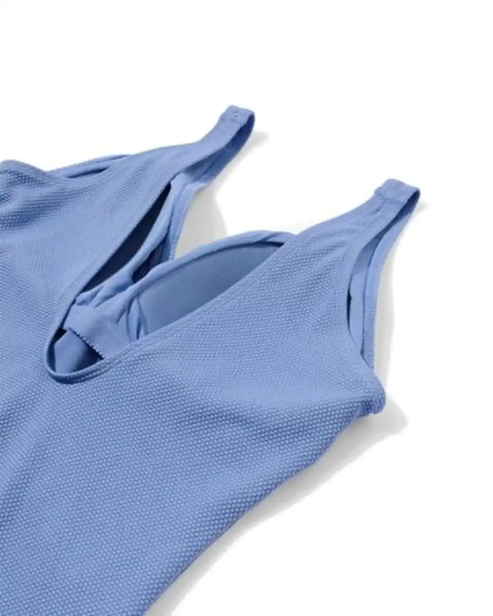 Bild 3 von Damen-Badeanzug Fiona, figurfreundliche Passform, Strukturgewebe hellblau