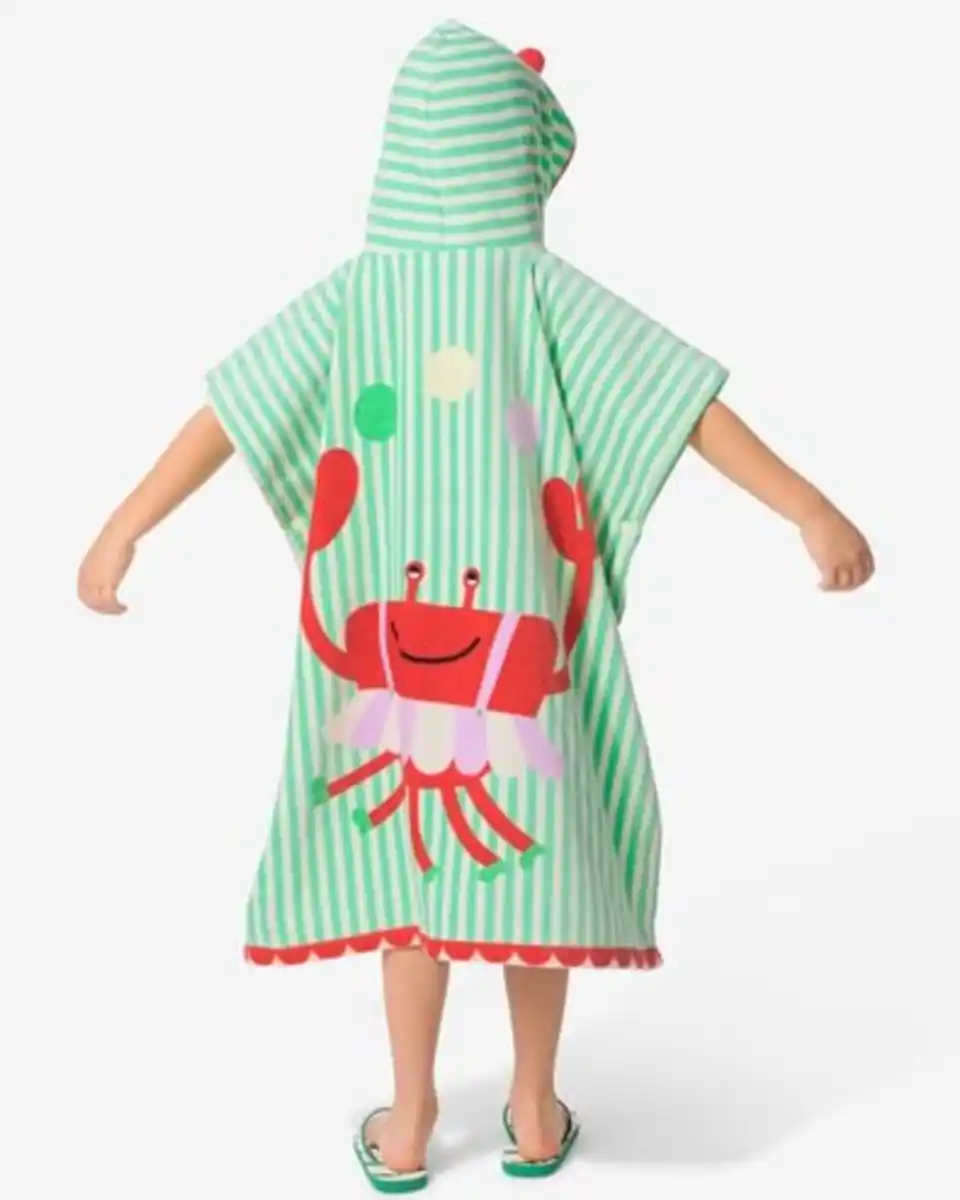 Bild 2 von Kinderponcho, 68 × 78 cm, Krabbe, Streifen