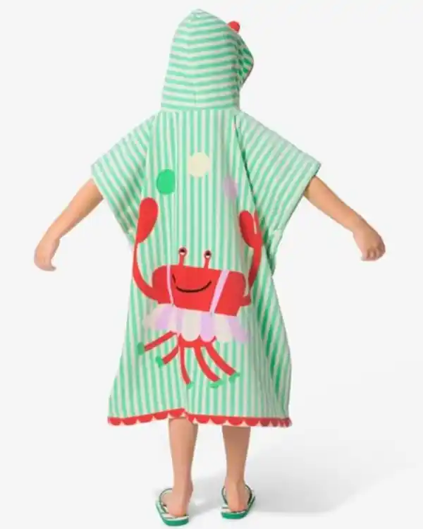 Bild 2 von Kinderponcho, 68 × 78 cm, Krabbe, Streifen