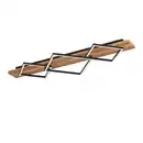 Bild 1 von Eglo Led-Deckenleuchte Boyal, Schwarz, Weiß, Eiche, Holz, Metall, Kunststoff, 40.5x9.5x101 cm, Lampen & Leuchten, Innenbeleuchtung, Leuchten nach Räumen, Schlafzimmerlampen