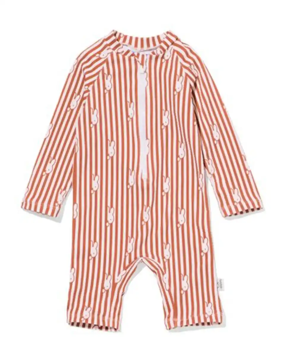 Bild 1 von Miffy Baby-Badeanzug mit LSF 40+, gestreift braun