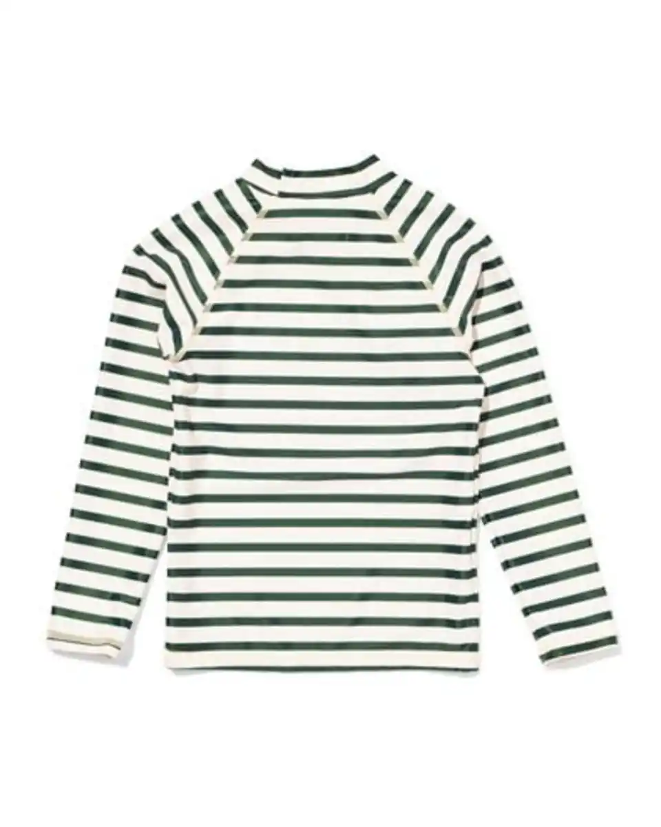 Bild 2 von Kinder-Schwimmshirt mit LSF 40+, gestreift grün