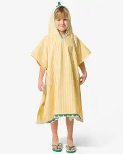 Kinderponcho 68 x 78 cm, Velours mit Krokodilstreifen