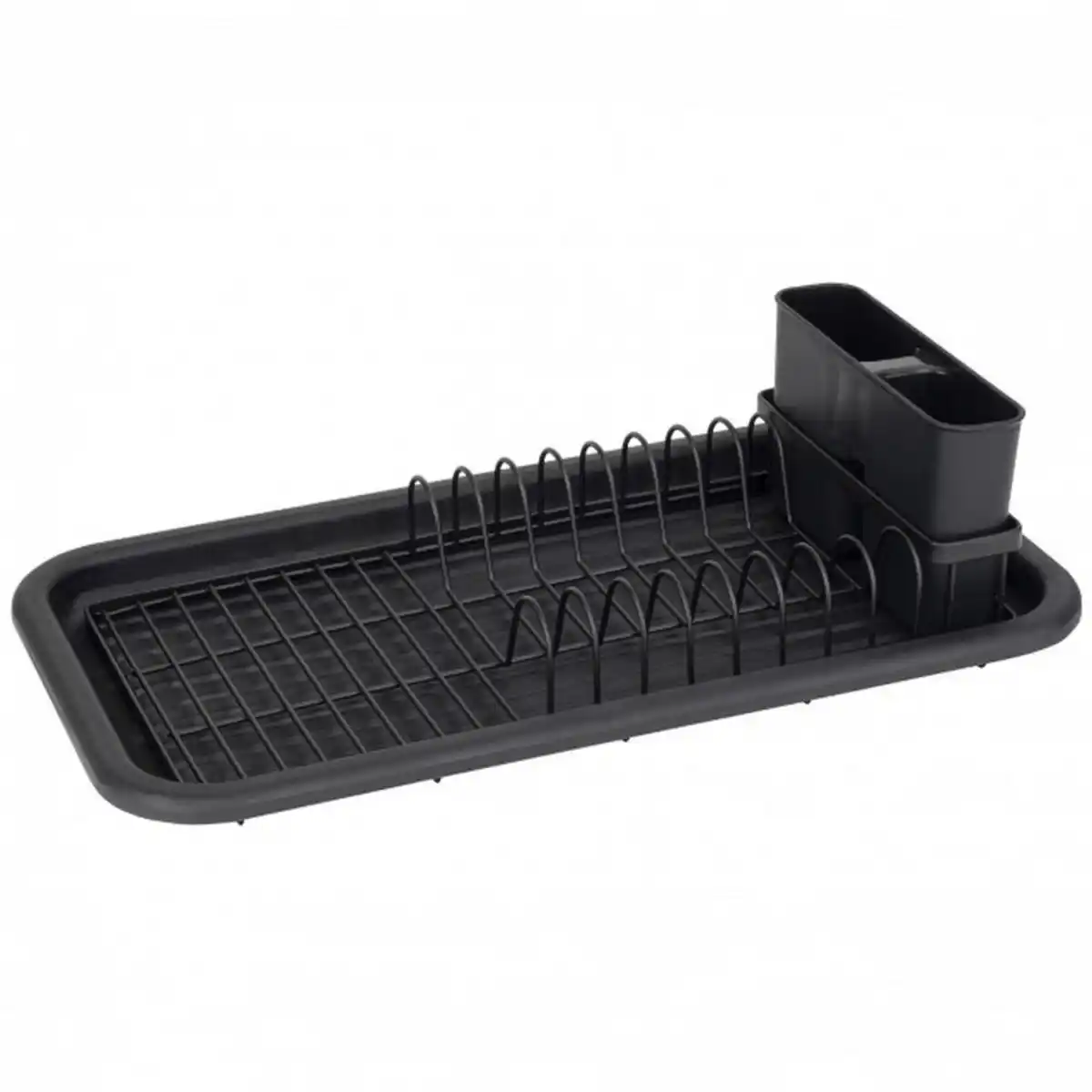 Bild 1 von Justinus Geschirrabtropfkorb Life Style, Schwarz, Metall, Kunststoff, 24x10x43 cm, Abtropfschale, Kochen, Küchenhelfer, Sonstige Küchenhelfer