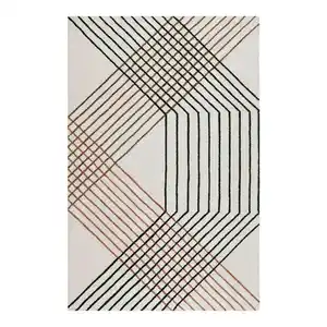 Esprit Tuftteppich Bass, Braun, Schwarz, Beige, Textil, geometrisch, rechteckig, 80x150 cm, GoodWeave, für Fußbodenheizung geeignet, in verschiedenen Größen erhältlich, pflegeleicht, strapazierf
